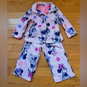 Disney Minnie Mouse Two Piece Flannel Pajamas